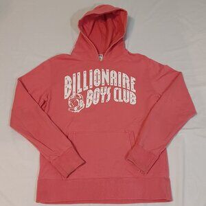 Billionaire Boys Club Hoodie Mens Medium Pink Coral Astronaut Logo Pullover BBC